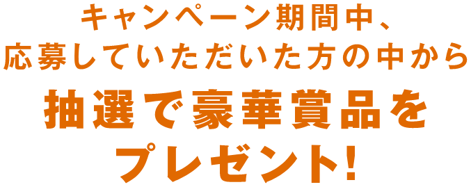 抽選で豪華景品が当たる！